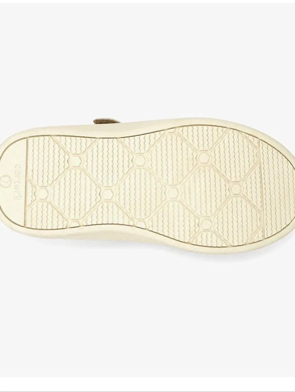 Carter's Girls Glitter Lace-Up Sneaker in Gold and Cream Size 12